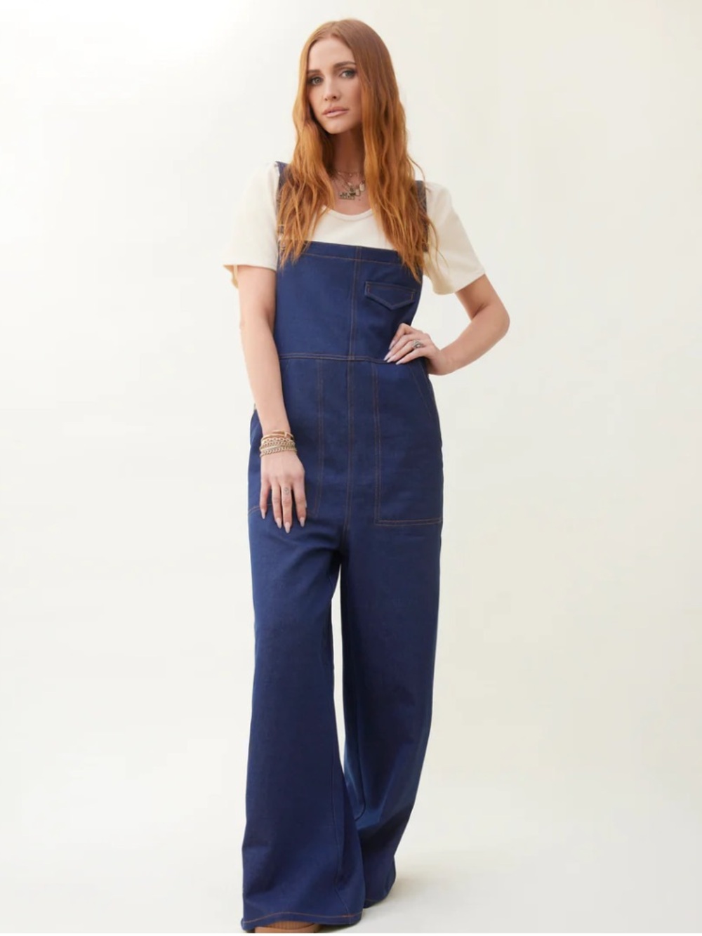 S+T X ASHLEE SIMPSON ROSS
Down With Denim Overalls In Boogie Blue